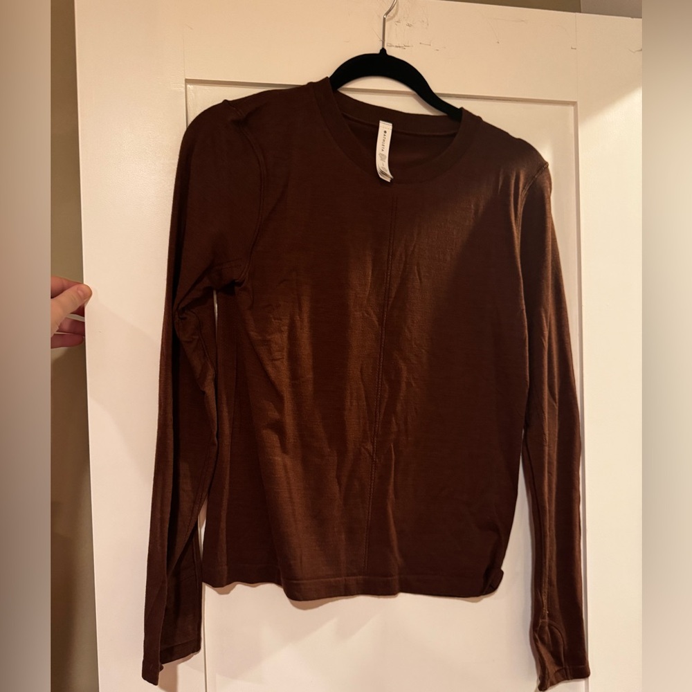 Athleta Chocolate Brown Long Sleeve Top
